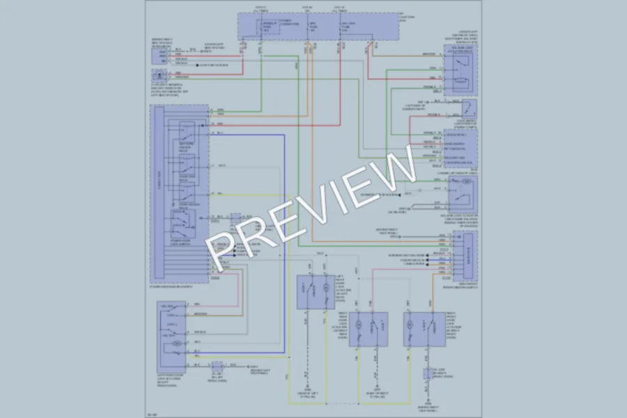 2008 Hyundai Veracruz Power Door Locks wiring diagram preview