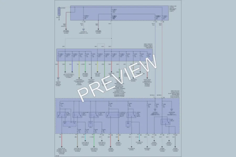 2008 Infiniti FX45 Power Distribution wiring diagram preview