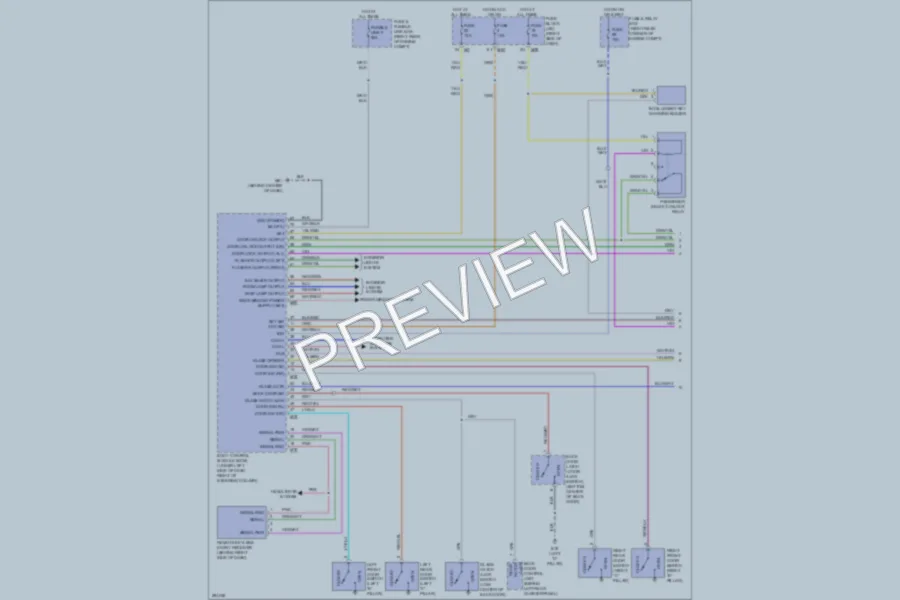 2008 Infiniti QX56 Power Door Locks wiring diagram preview
