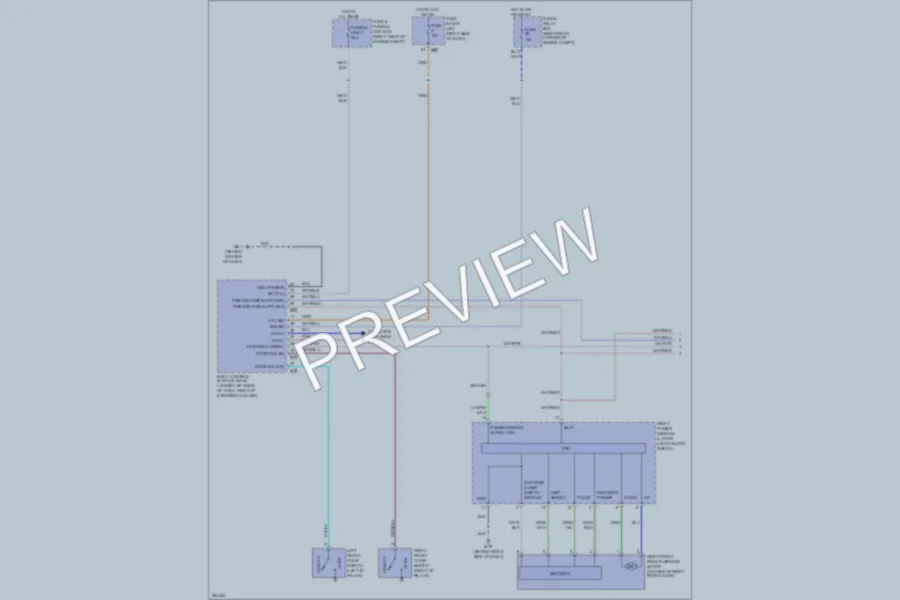 2008 Infiniti QX56 Power Windows wiring diagram preview