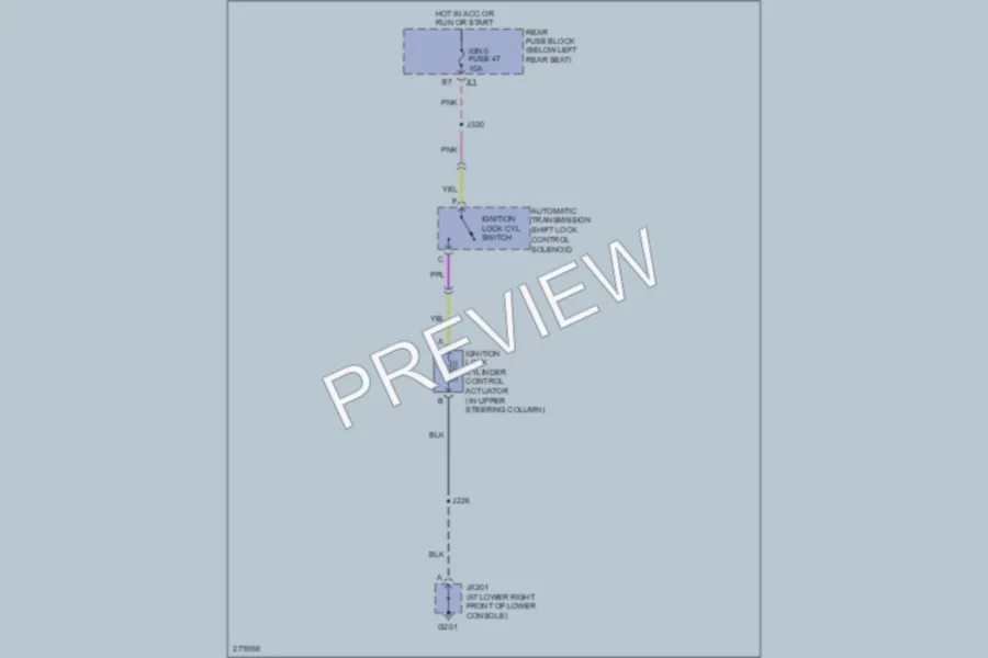 2008 Isuzu Ascender Shift Interlock wiring diagram preview