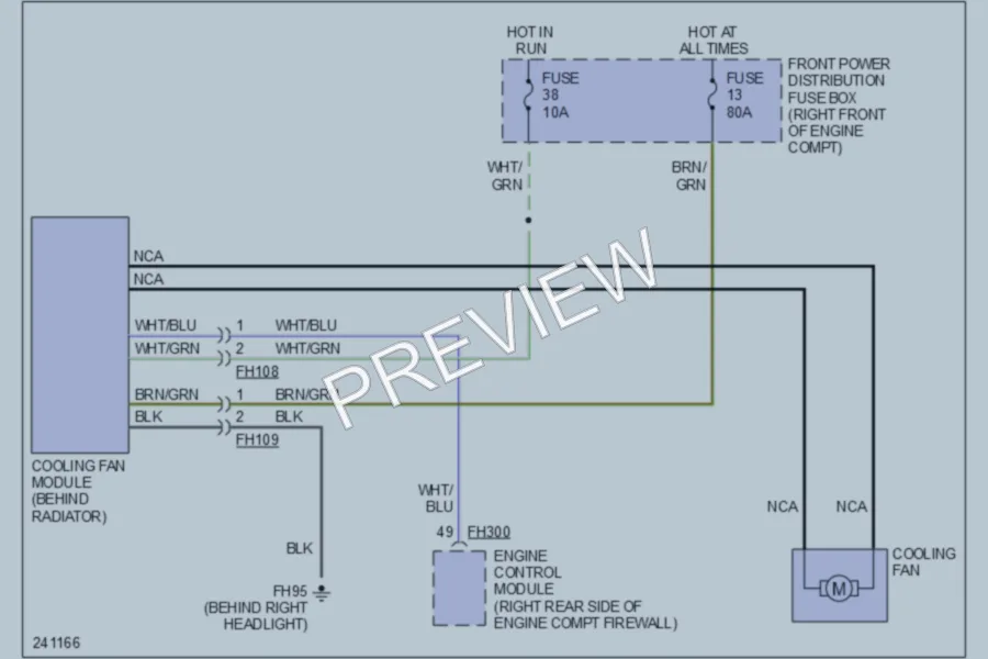 2008 Jaguar SType Cooling Fan wiring diagram preview