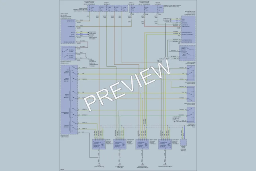 2008 Jaguar SType Power Windows wiring diagram preview