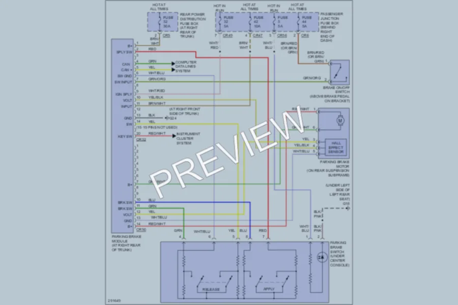 2008 Jaguar VandenPlas Shift Interlock wiring diagram preview