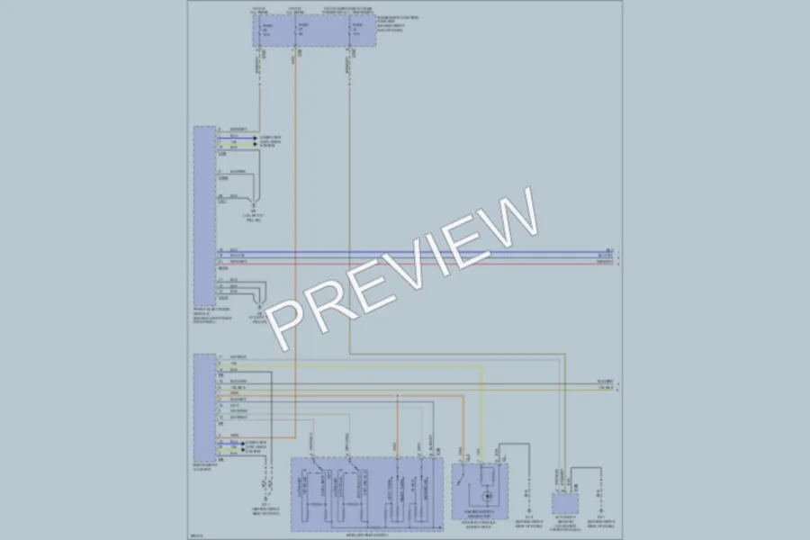 2008 Jaguar XJ8L Headlights wiring diagram preview