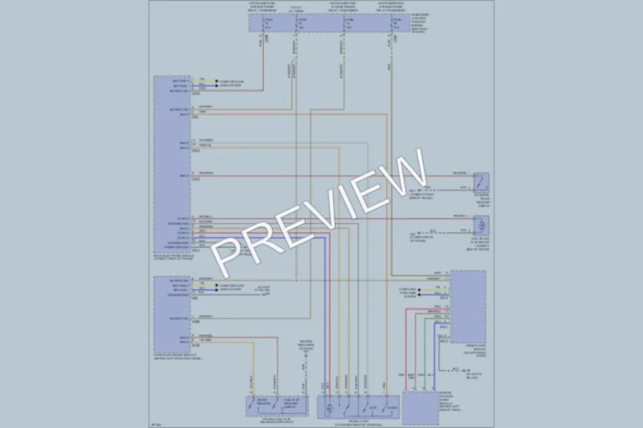 2008 Jaguar XJ8L Trunk Tailgate Fuel Door wiring diagram preview
