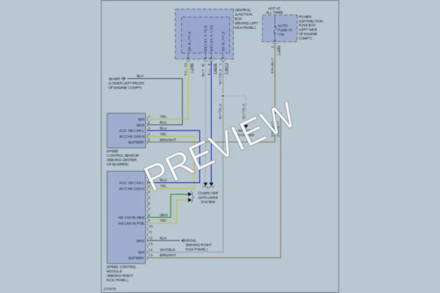 2008 Jaguar XK Cruise Control wiring diagram preview