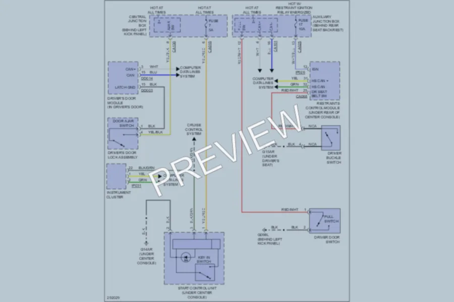 2008 Jaguar XK Warning Systems wiring diagram preview