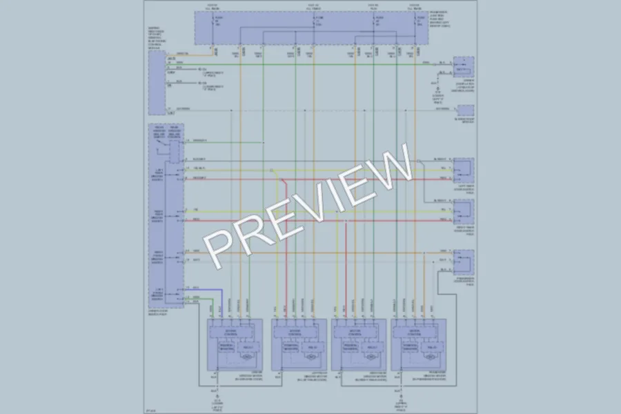 2008 Jaguar XType Power Windows wiring diagram preview