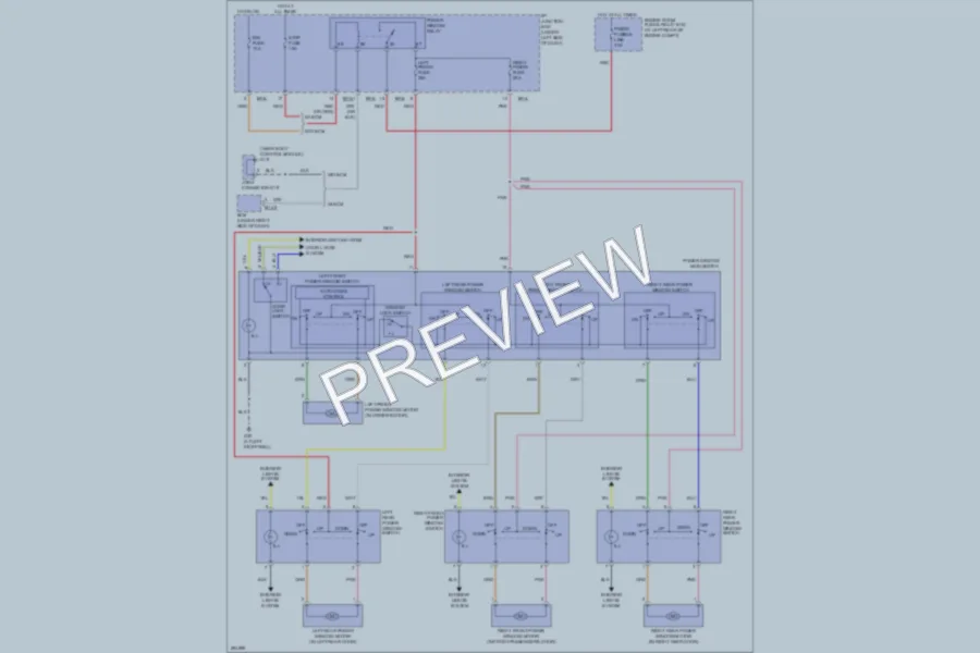 2008 Kia Rio5 Power Windows wiring diagram preview
