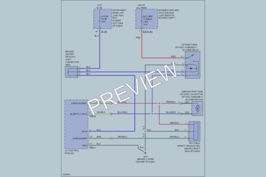 2008 Kia Spectra5 Air Conditioning wiring diagram preview