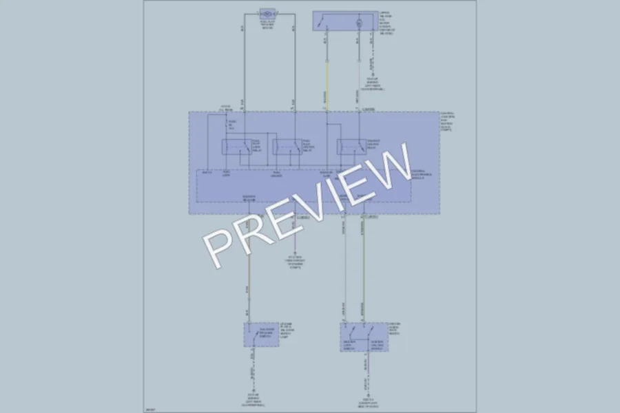 2008 LandRover LR2 Trunk Tailgate Fuel Door wiring diagram preview