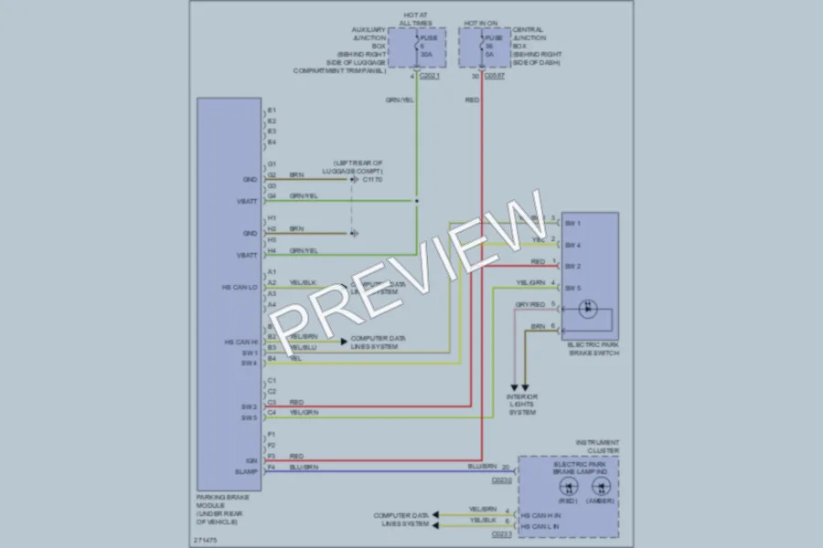 2008 LandRover RangeRover Shift Interlock wiring diagram preview