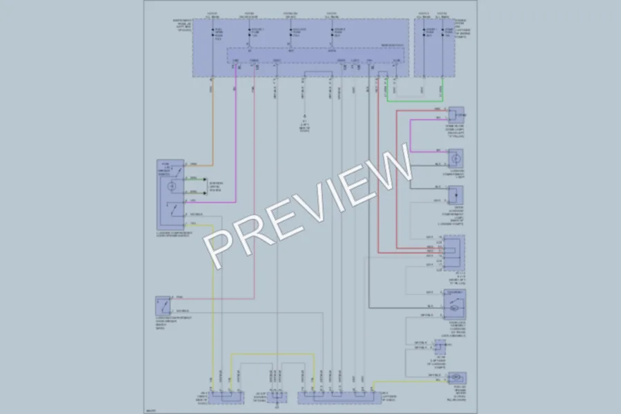 2008 Lexus ES350 Trunk Tailgate Fuel Door wiring diagram preview