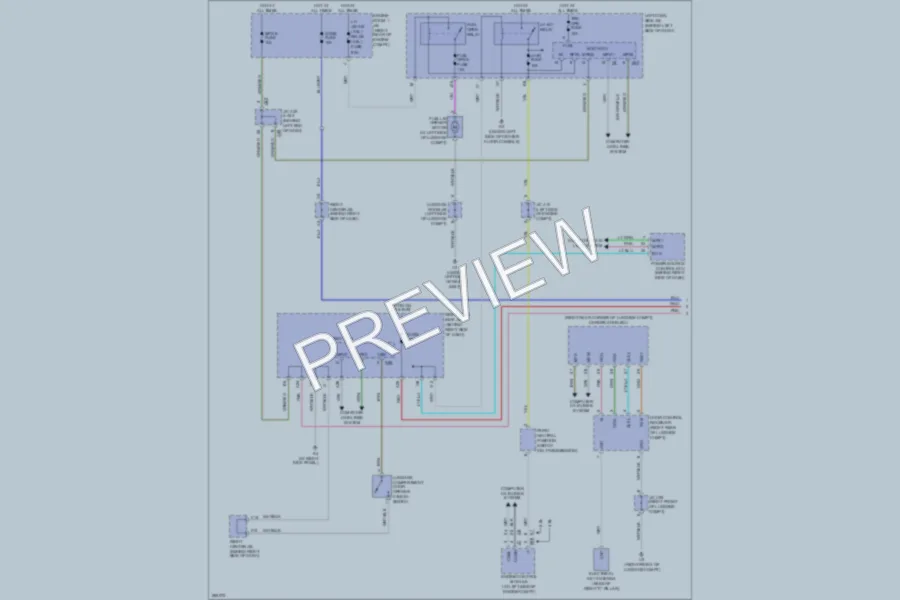 2008 Lexus GS350 Trunk Tailgate Fuel Door wiring diagram preview