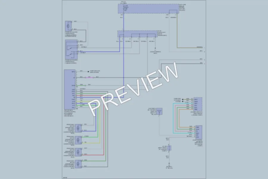 2008 Lexus GS450h Memory Systems wiring diagram preview