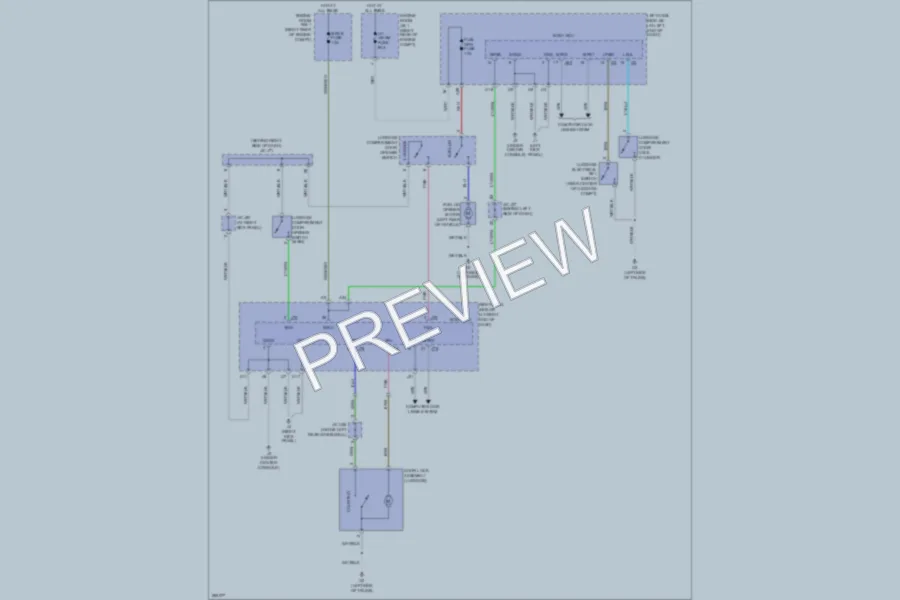 2008 Lexus IS250 Trunk Tailgate Fuel Door wiring diagram preview