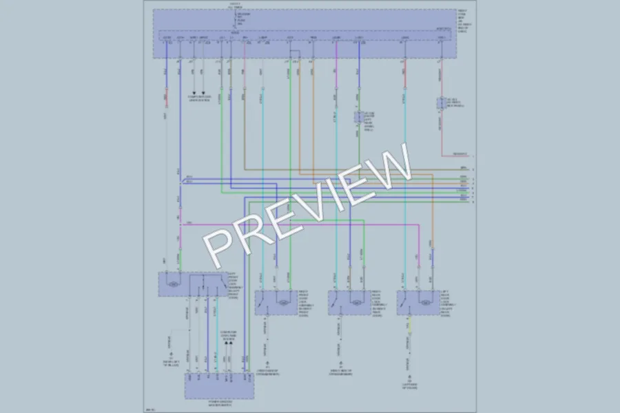 2008 Lexus IS350 Power Door Locks wiring diagram preview