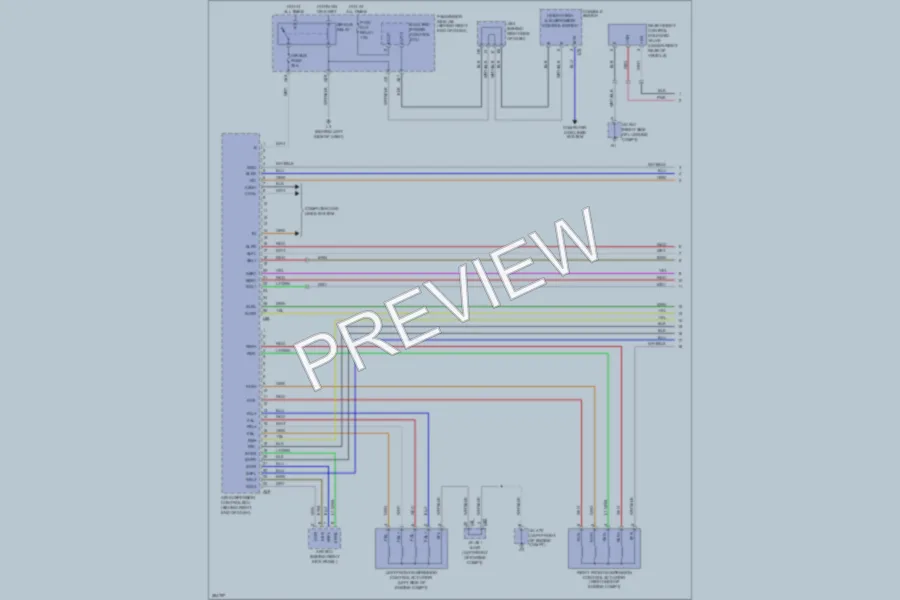 2008 Lexus LS460 Electronic Suspension wiring diagram preview