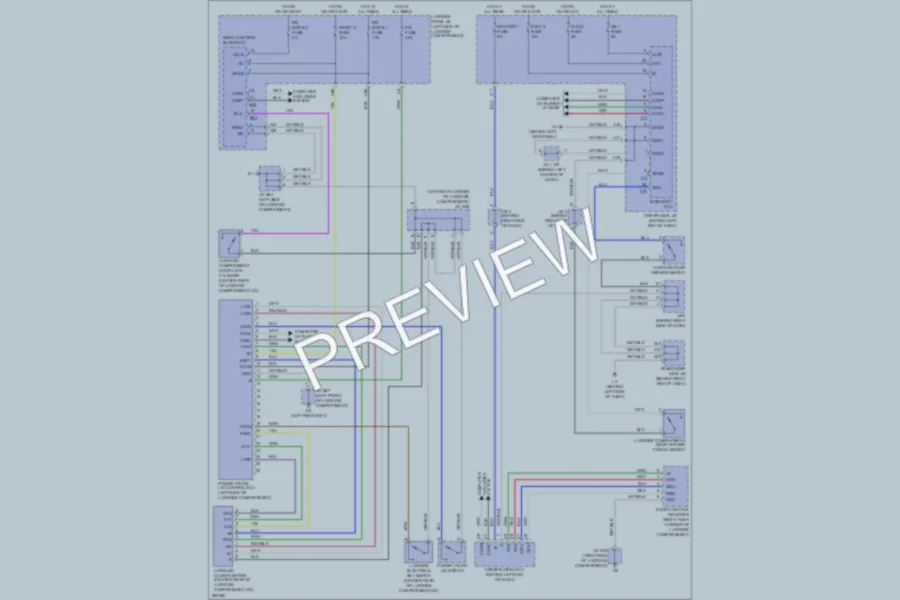 2008 Lexus LS460 Trunk Tailgate Fuel Door wiring diagram preview