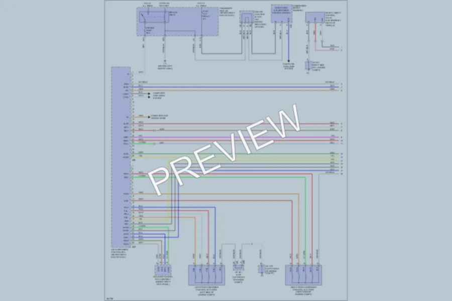 2008 Lexus LS600h Electronic Suspension wiring diagram preview