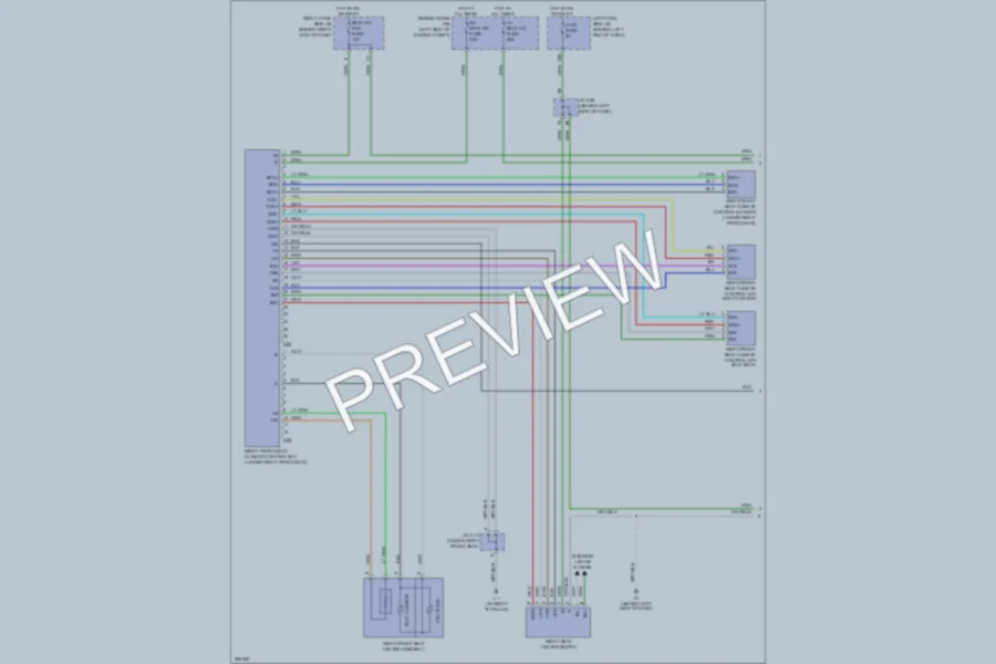 2008 Lexus LX570 Power Seats wiring diagram preview
