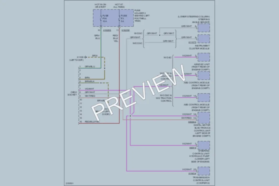 2008 MINI Cooper Computer Data Lines wiring diagram preview