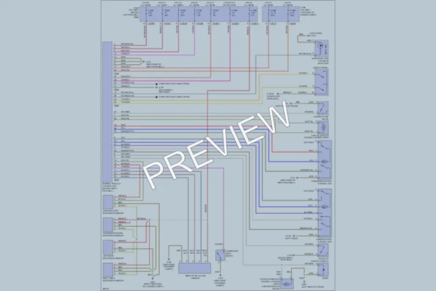 2008 MINI Cooper Power Door Locks wiring diagram preview