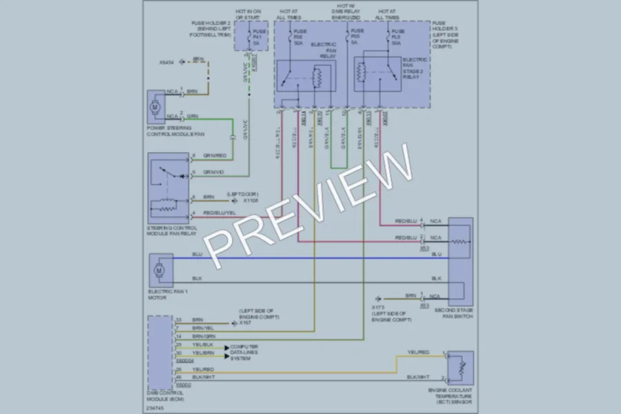 2008 MINI CooperClubman Cooling Fan wiring diagram preview