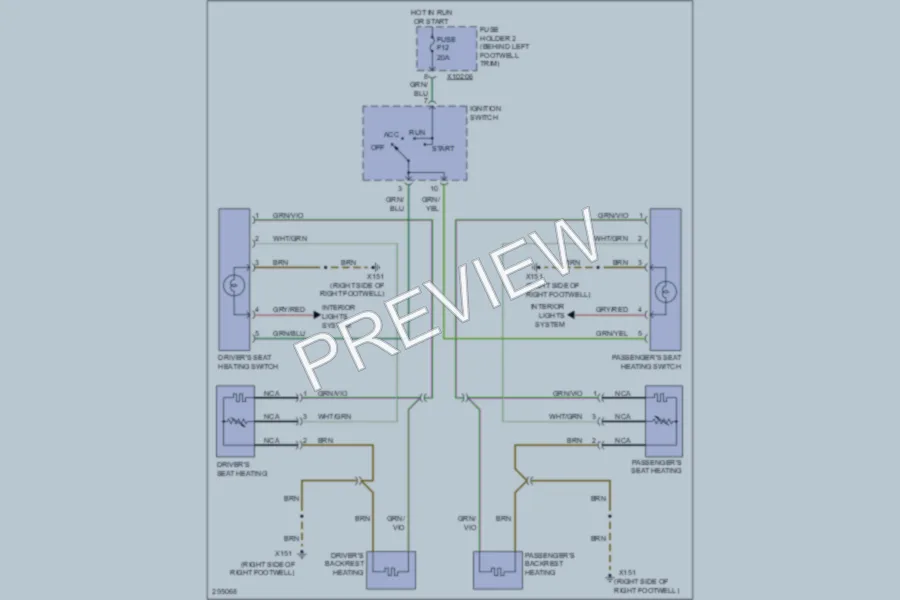 2008 MINI CooperClubman Power Seats wiring diagram preview