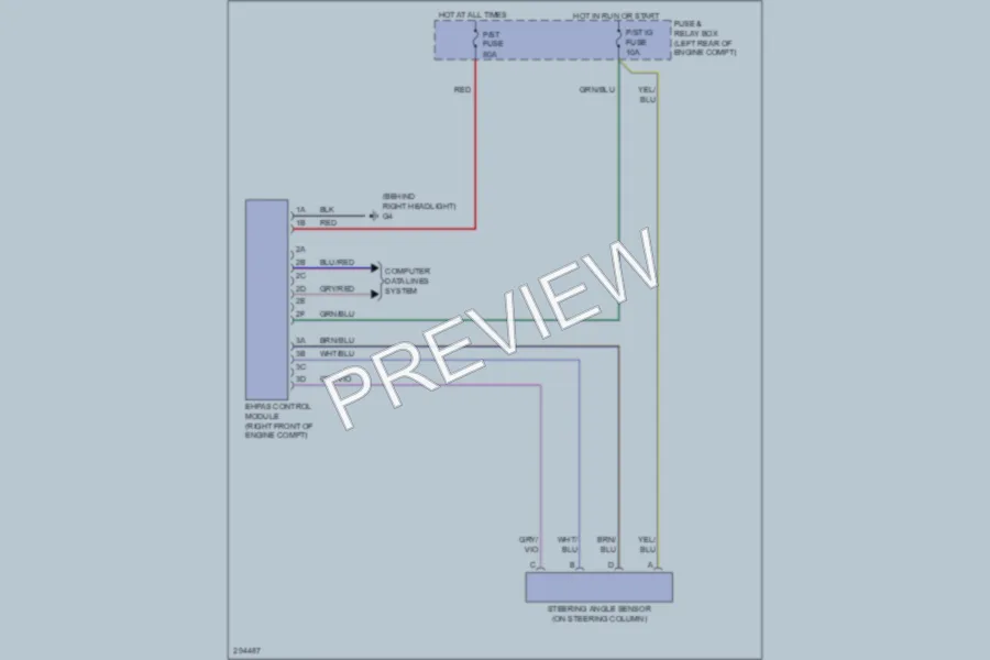 2008 Mazda 3 Electronic Power Steering wiring diagram preview