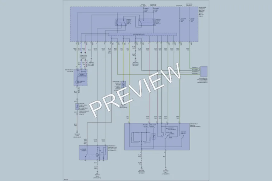 2008 Mazda 3 Wiper Washer wiring diagram preview