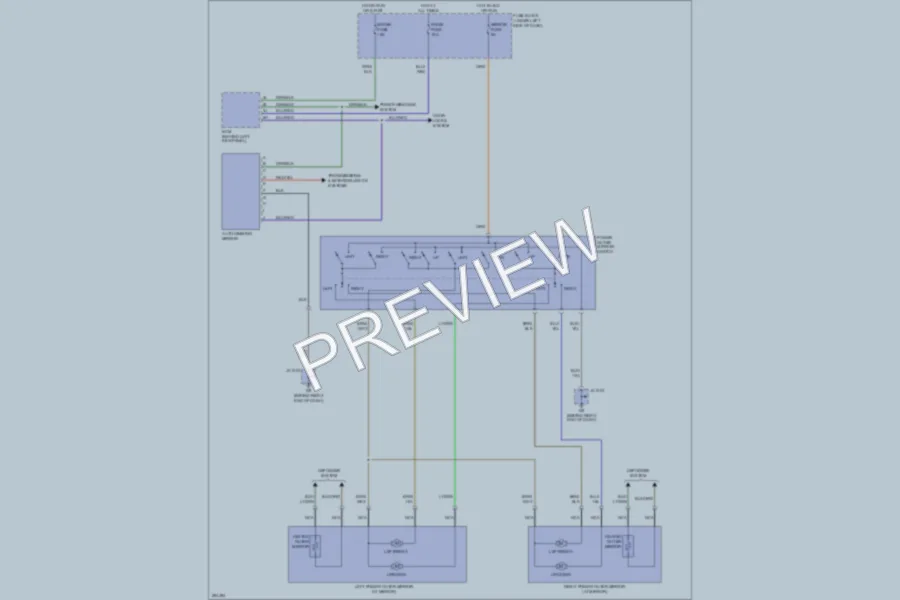 2008 Mazda 6 Power Mirrors wiring diagram preview