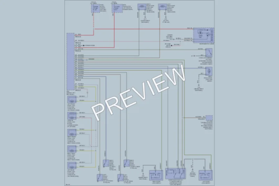 2008 Mazda CX7 Power Door Locks wiring diagram preview