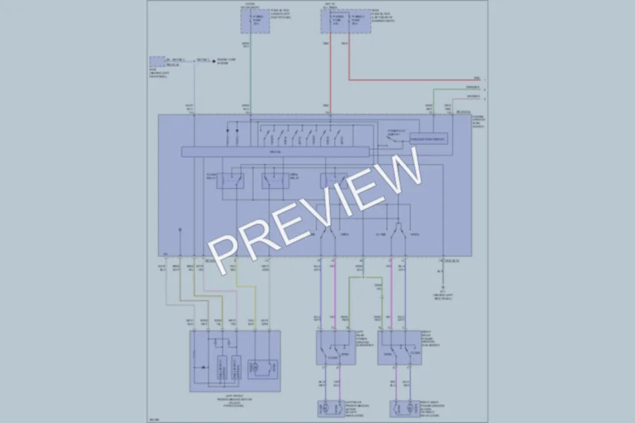 2008 Mazda CX7 Power Windows wiring diagram preview