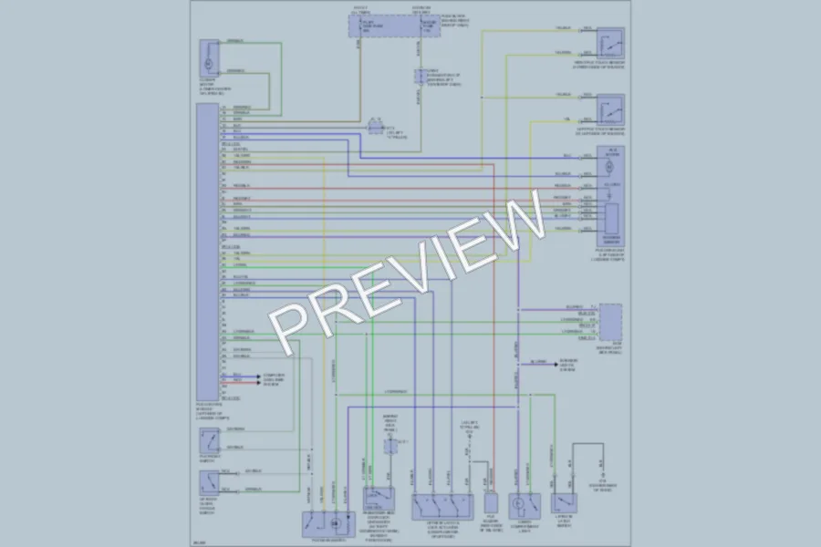 2008 Mazda CX9 Trunk Tailgate Fuel Door wiring diagram preview
