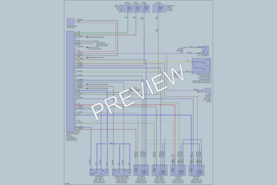 2008 Mazda MX5Miata Power Top Sunroof wiring diagram preview