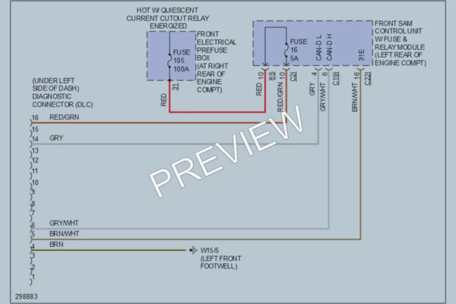 2008 MercedesBenz C300 Computer Data Lines wiring diagram preview