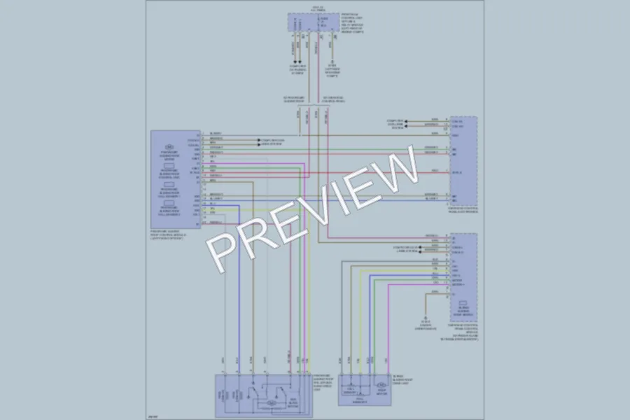2008 MercedesBenz C300 Power Top Sunroof wiring diagram preview