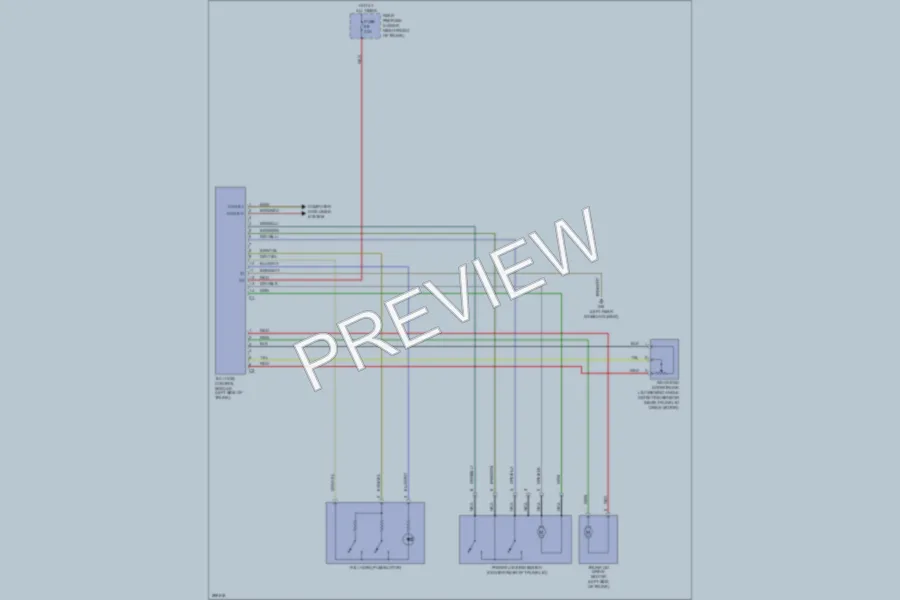2008 MercedesBenz E550 Trunk Tailgate Fuel Door wiring diagram preview