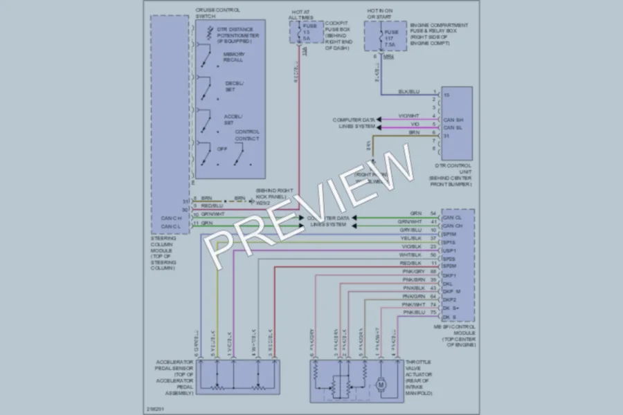 2008 MercedesBenz R350 Cruise Control wiring diagram preview