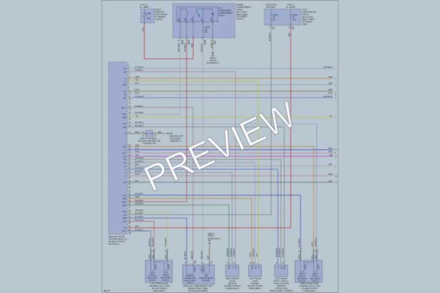 2008 MercedesBenz R350 Electronic Suspension wiring diagram preview