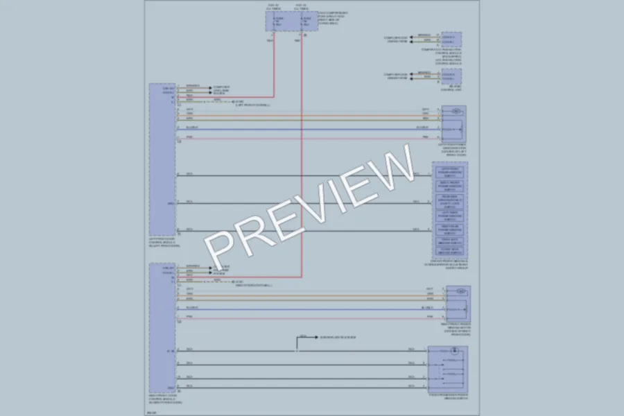 2008 MercedesBenz R350 Power Windows wiring diagram preview