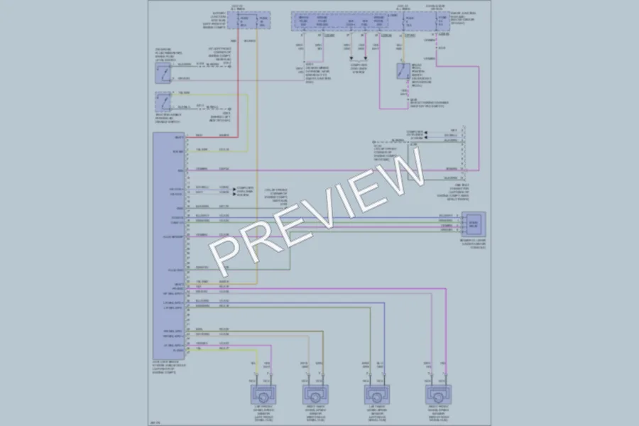2008 Mercury MarinerHybrid Anti Lock Brakes wiring diagram preview
