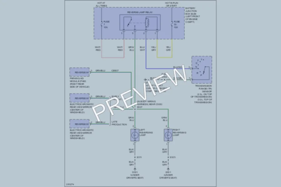 2008 Mercury MarinerHybrid Exterior Lights wiring diagram preview