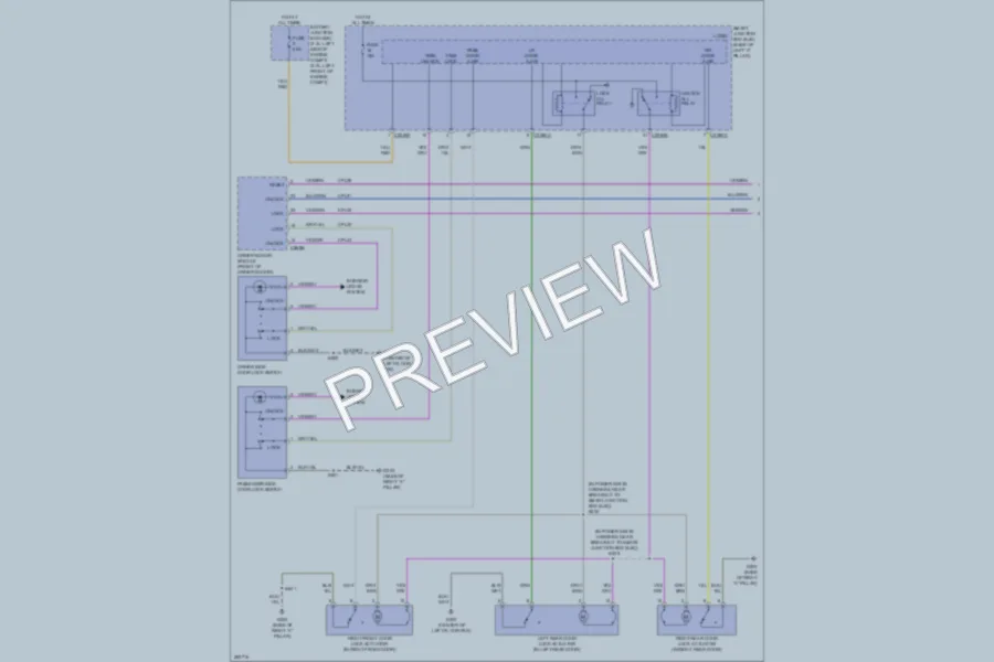 2008 Mercury Milan Power Door Locks wiring diagram preview