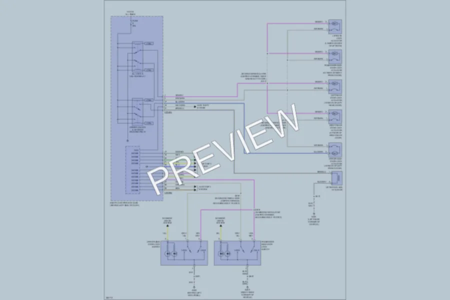 2008 Mercury Mountaineer Power Door Locks wiring diagram preview
