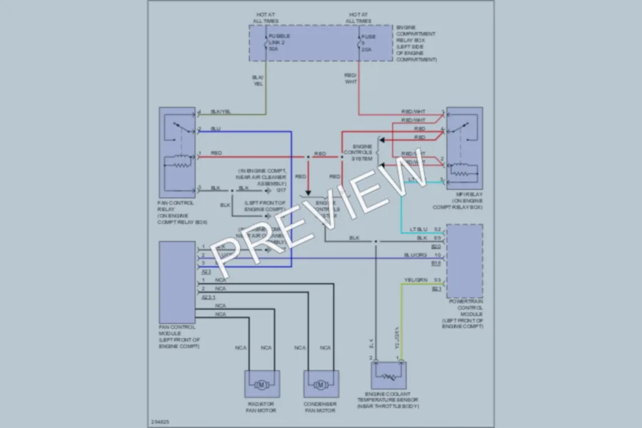 2008 Mitsubishi Endeavor Cooling Fan wiring diagram preview