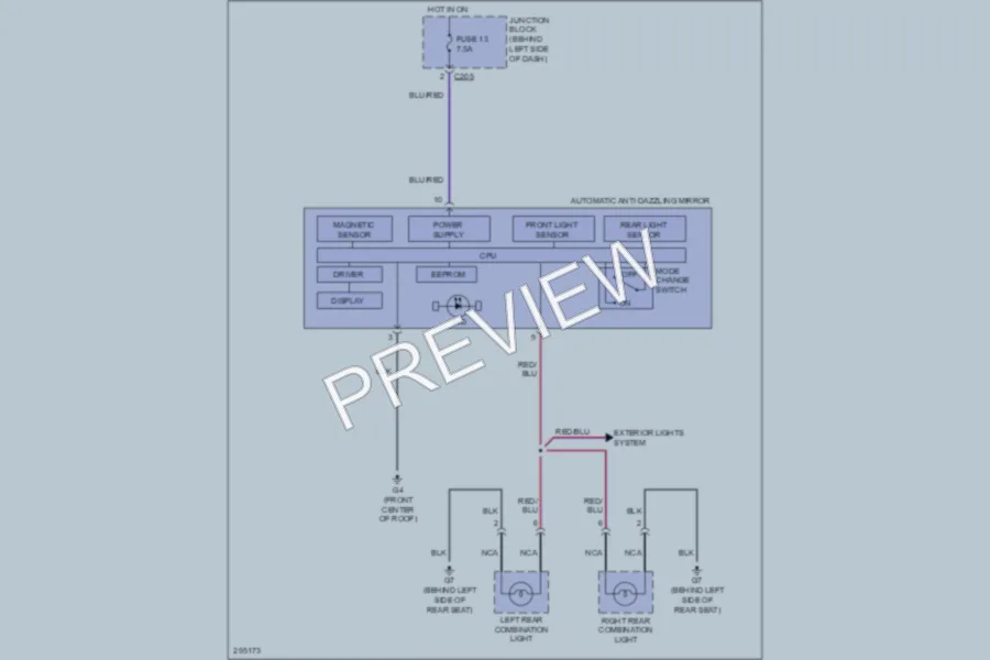 2008 Mitsubishi Galant Power Mirrors wiring diagram preview