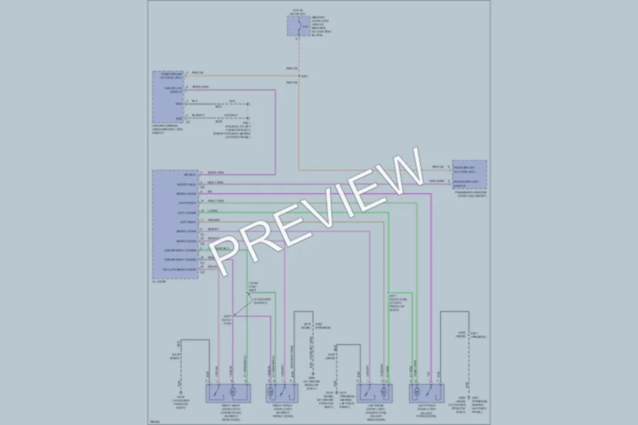 2008 Mitsubishi Raider Power Door Locks wiring diagram preview